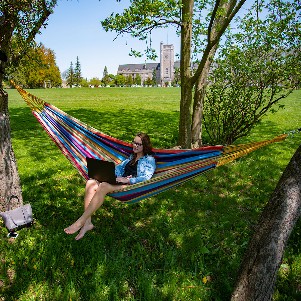 Brazilian Style Cotton Hammock - Tropical