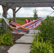 Brazilian Style Cotton Hammock - Orange Punch