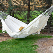 Deluxe Brazilian Style Cotton Hammock (Double) - Natural