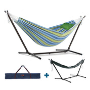 Double Cotton Hammock Bundle (9ft/280cm) - Oasis & Green Apple