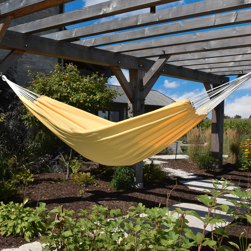 Brazilian Style Polyester Hammock - Yellow