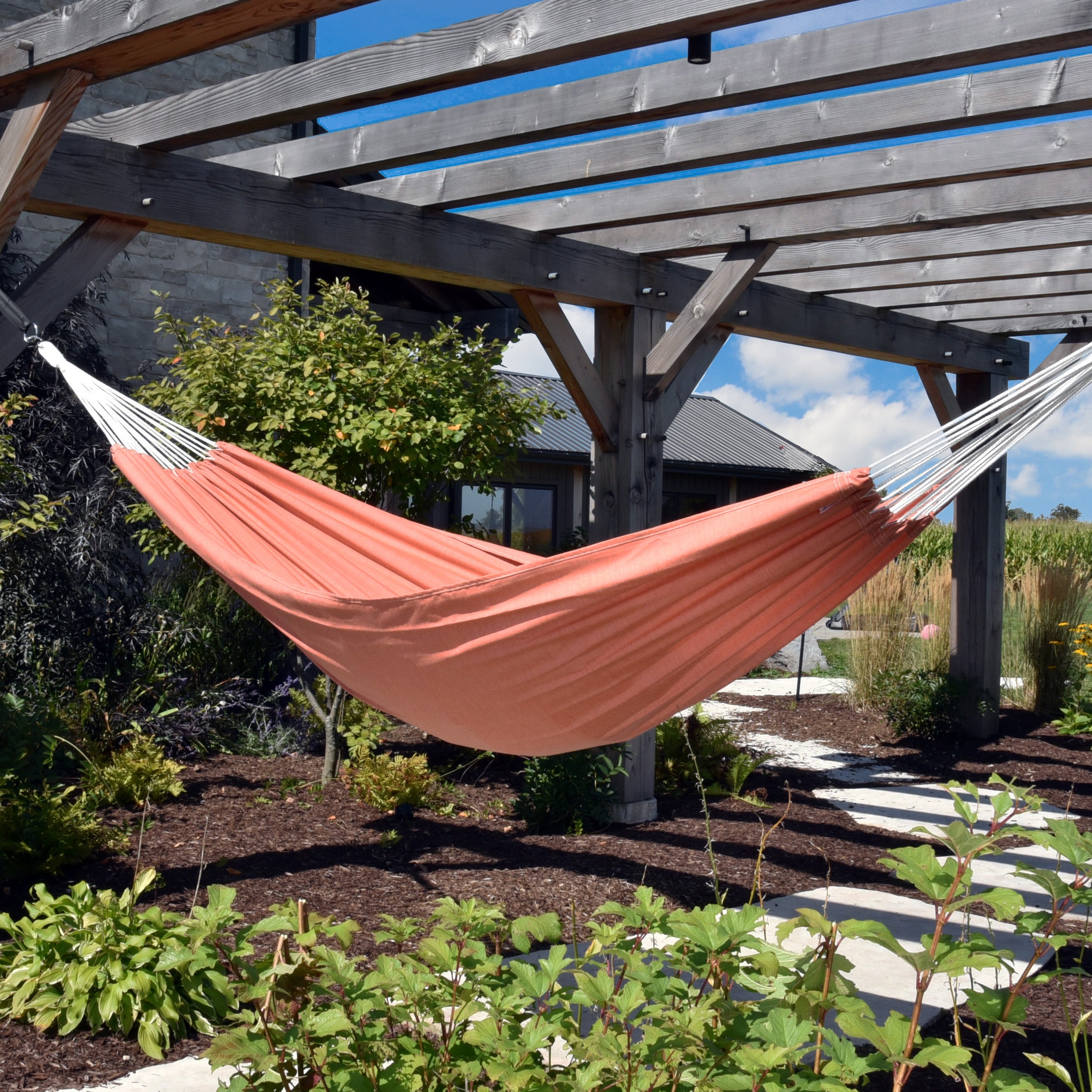 Brazilian Style Sunbrella® Hammock - Coral