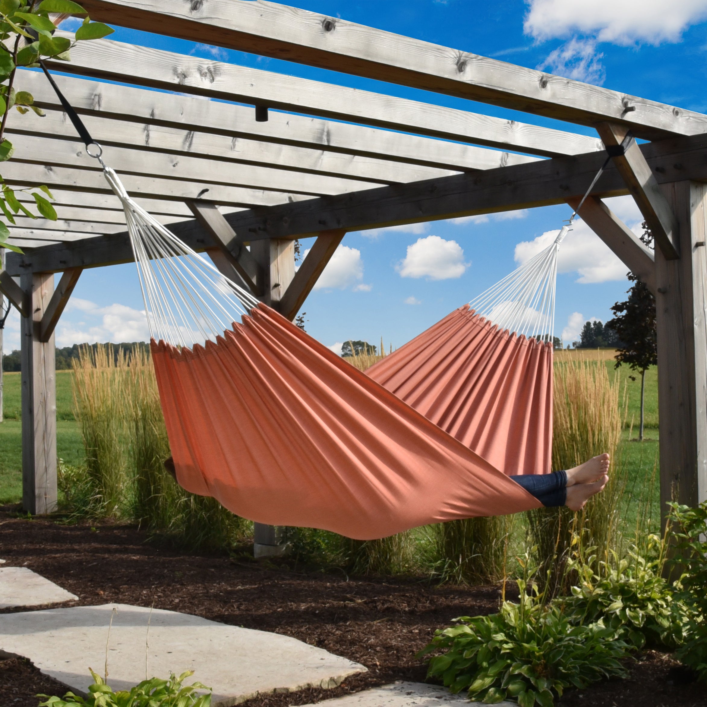 Brazilian Style Sunbrella® Hammock - Coral