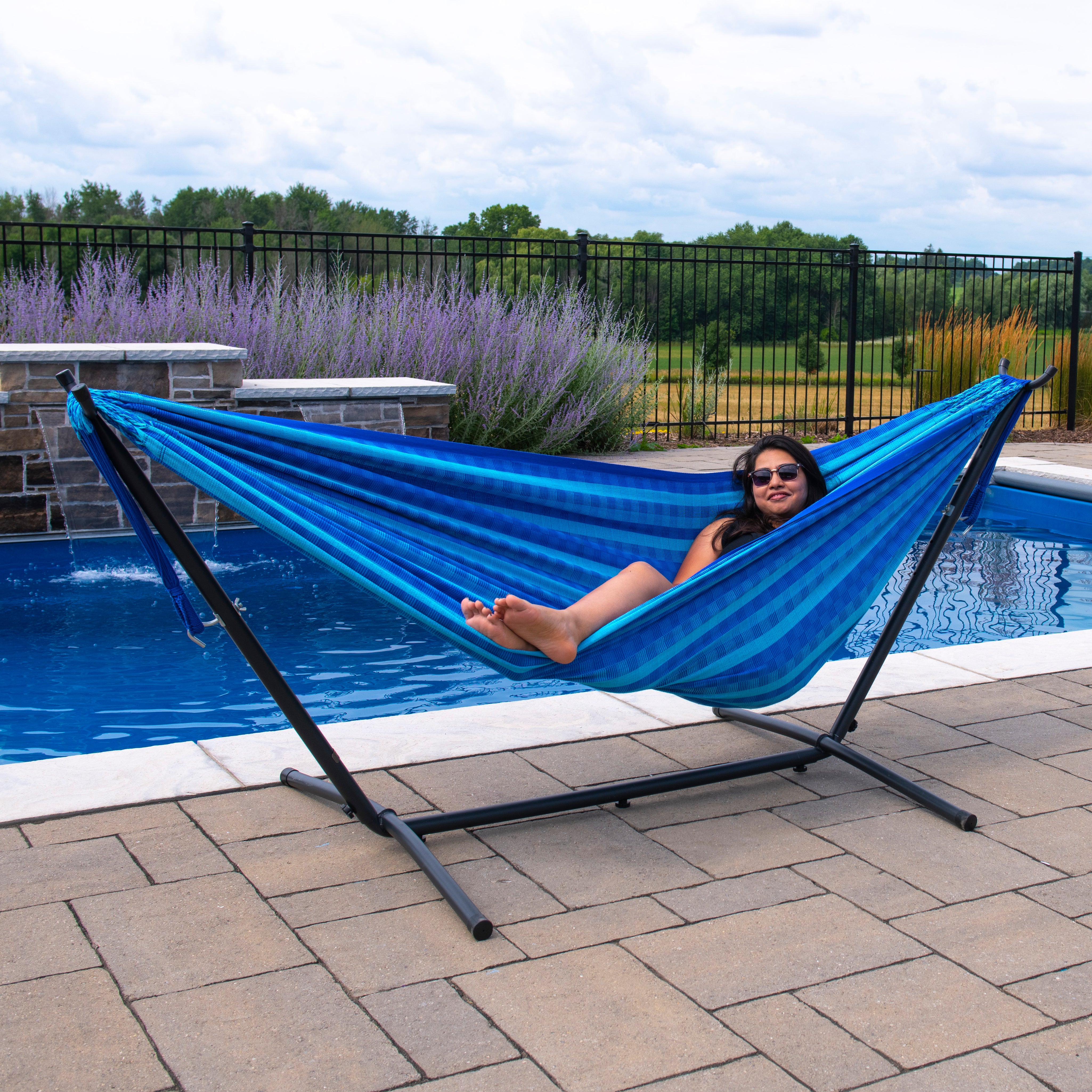 Latin Double Cotton Hammock - Laguna