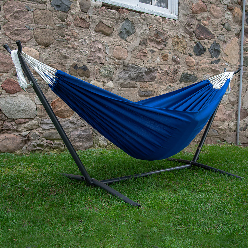 Brazilian Style Polyester Hammock - Royal Blue