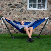 Brazilian Style Polyester Hammock - Royal Blue