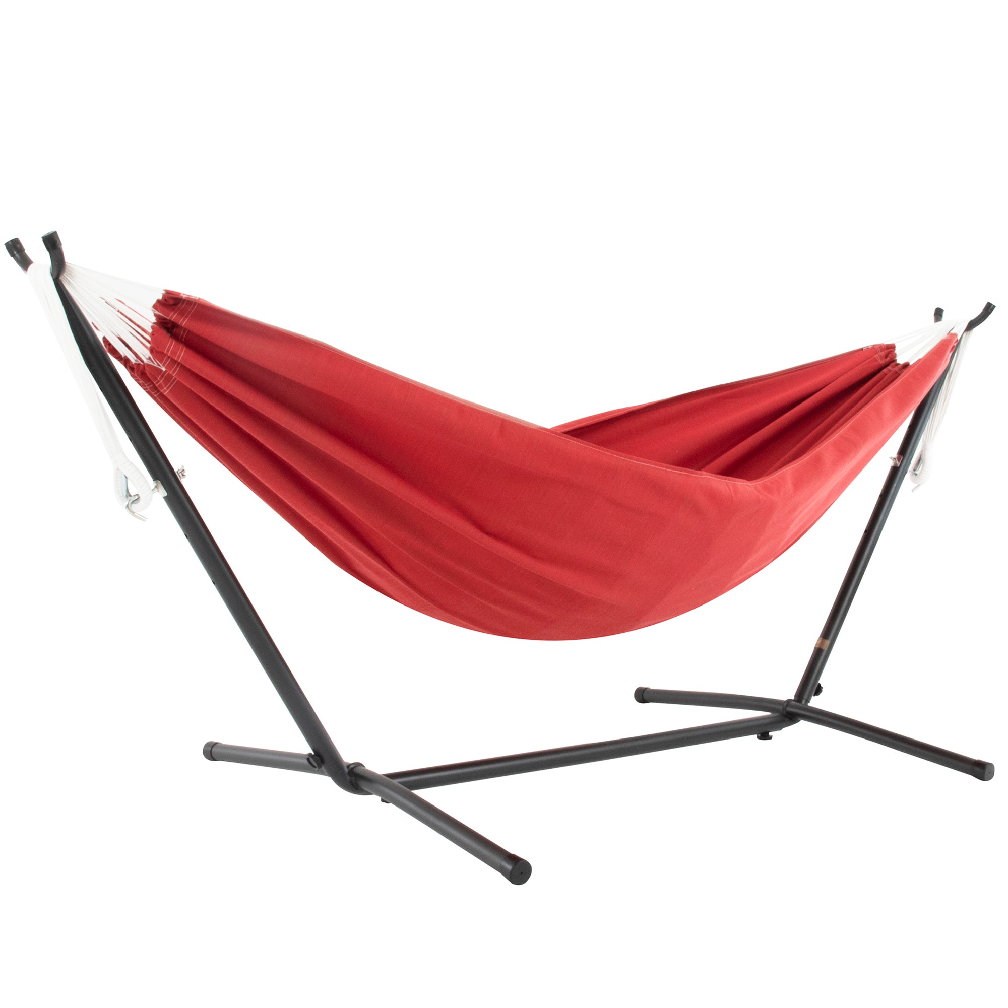 Double Sunbrella® Hammock with Stand (9ft/280cm) - Crimson