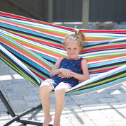 Double Sunbrella® Hammock with Stand (9ft/280cm) - Carousel Confetti