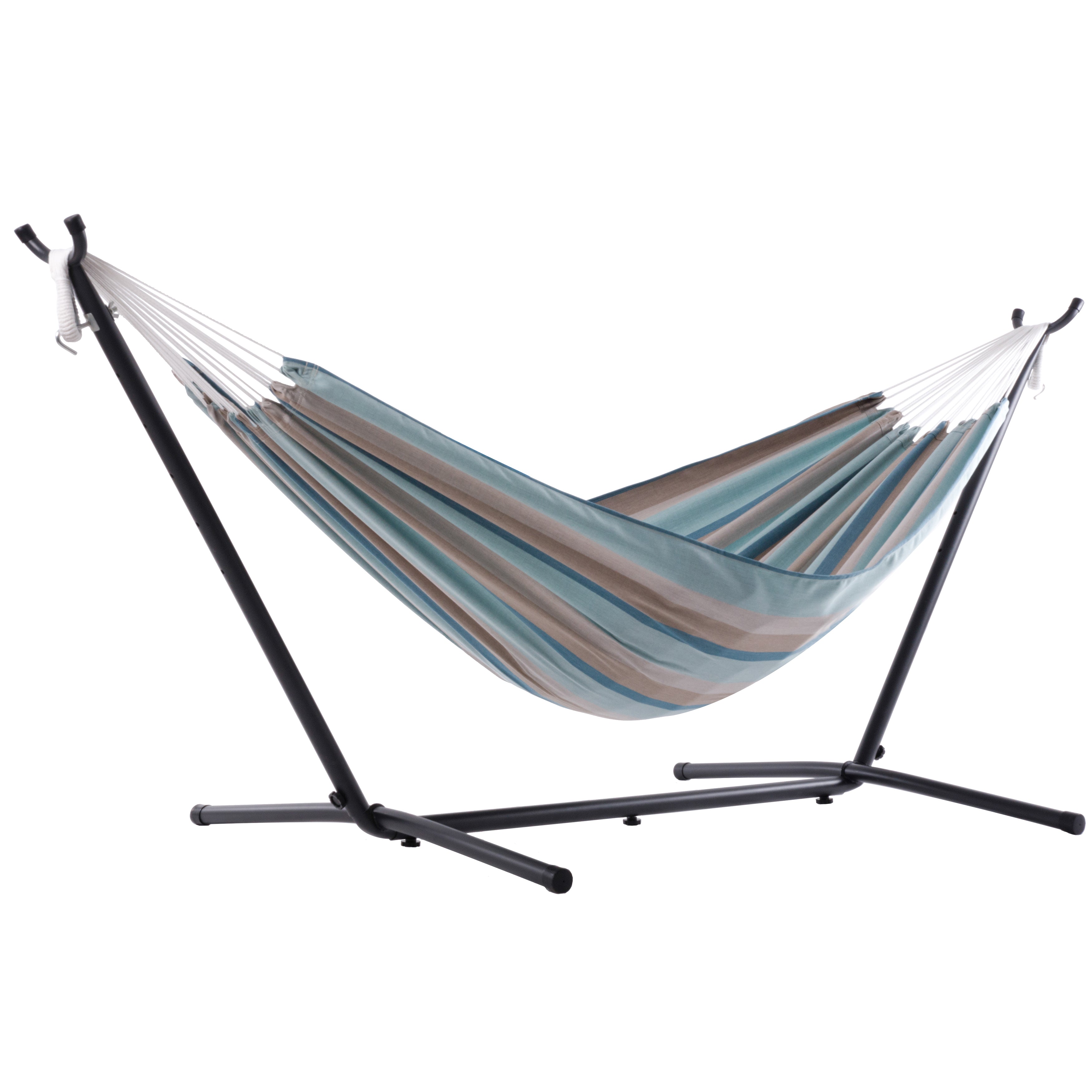 Double Sunbrella® Hammock with Stand (9ft/280cm) - Gateway Mist