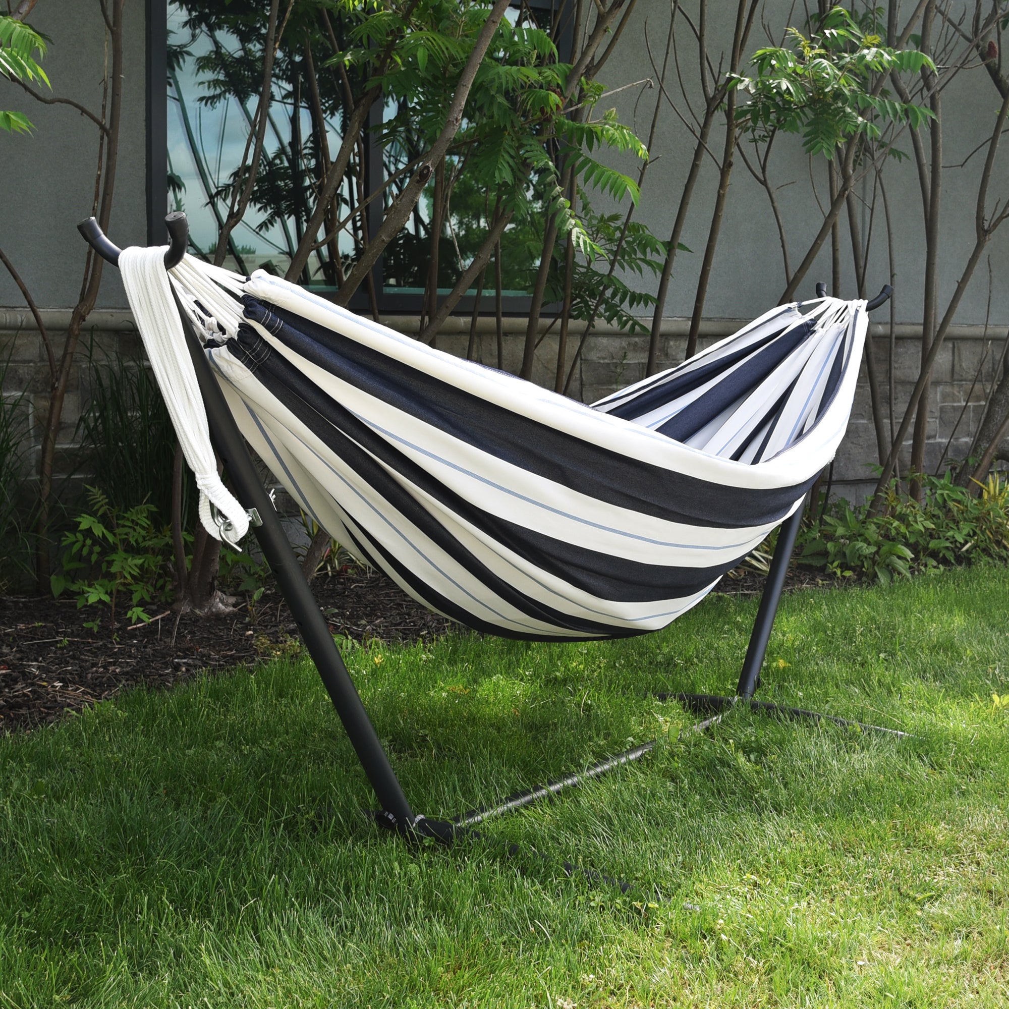 Double Sunbrella® Hammock with Stand (9ft/280cm) - Harbour