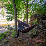 Parachute Camping Hammock - Black & Grey