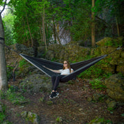 Parachute Camping Hammock - Black & Grey