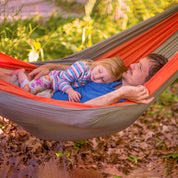 Parachute Camping Hammock - Grey & Orange