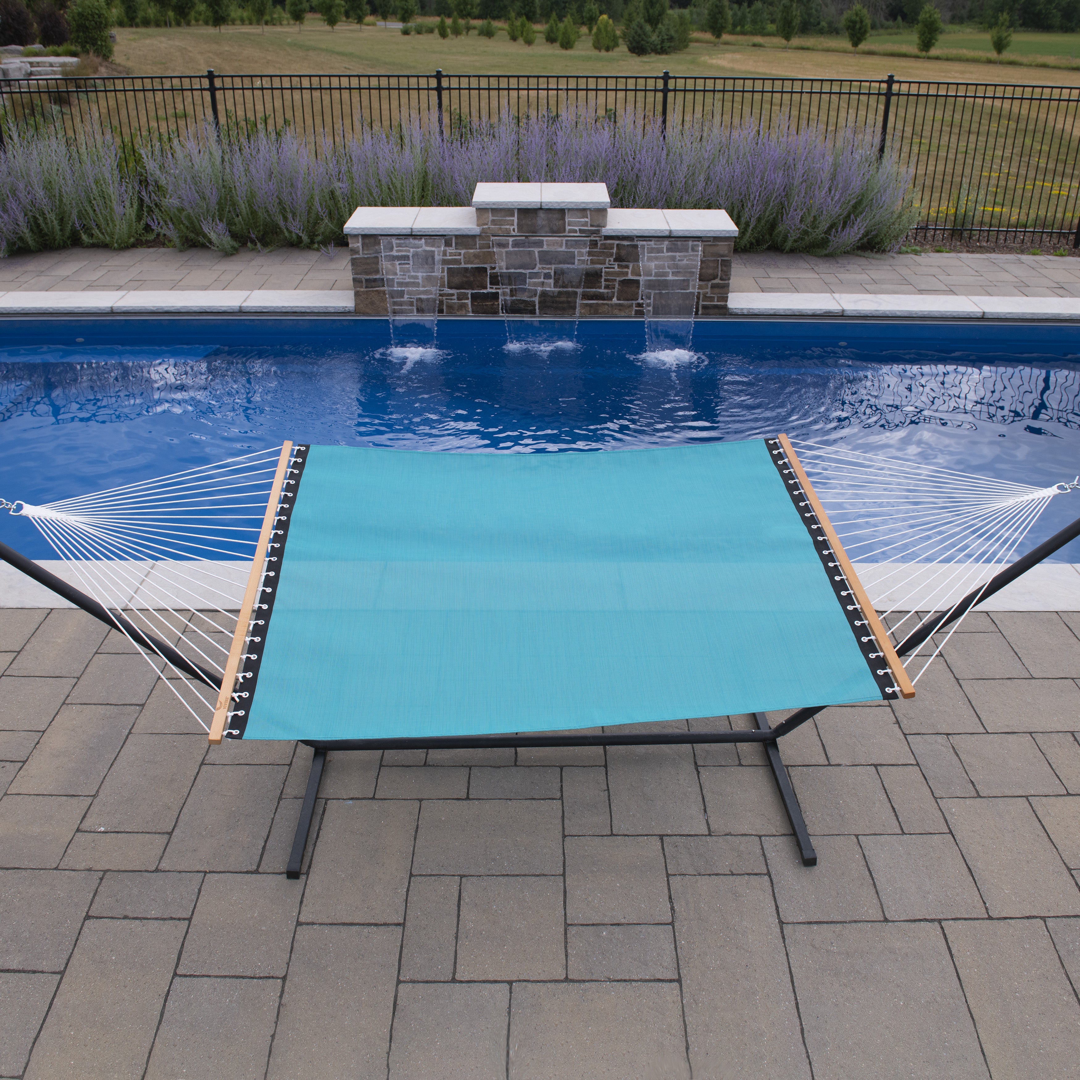 Phifer® Poolside Spreader Bar Hammock - Blue Hawaii