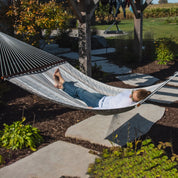 Sunbrella® Quilted Spreader Bar Hammock - Dove