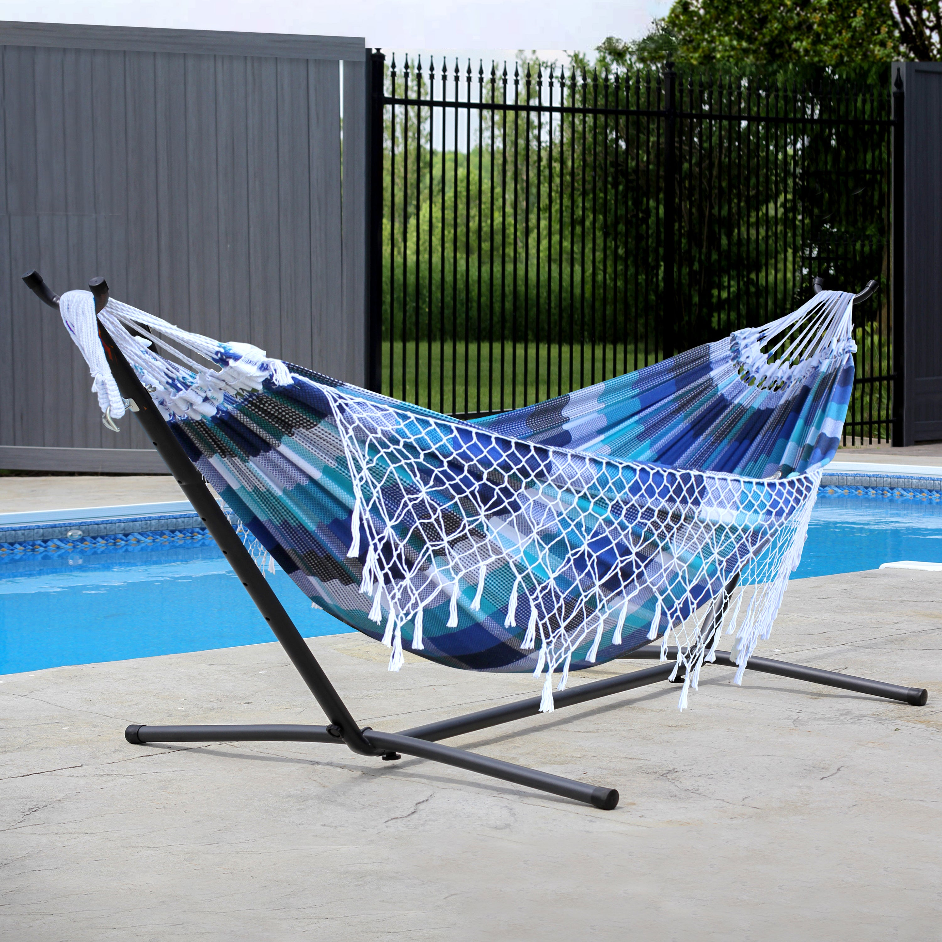 Authentic Brazilian Hammock with Stand (10ft/290cm) - Marina