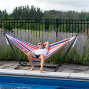 Brazilian Style Cotton Hammock - Orange Punch